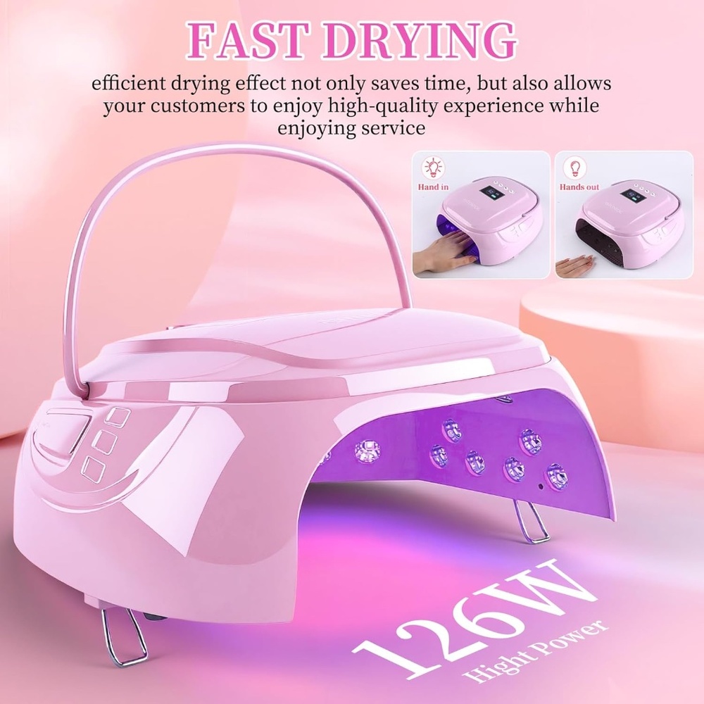 Lilac Purple Cordless Rechargeable UV LED Nail Dryer - Picture 4 of 15
